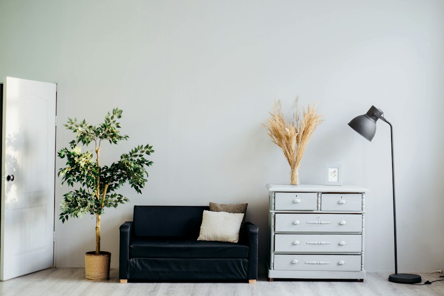 Renovated interior with modern finishes